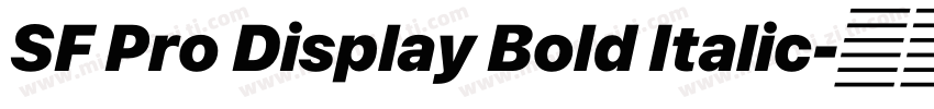 SF Pro Display Bold Italic字体转换